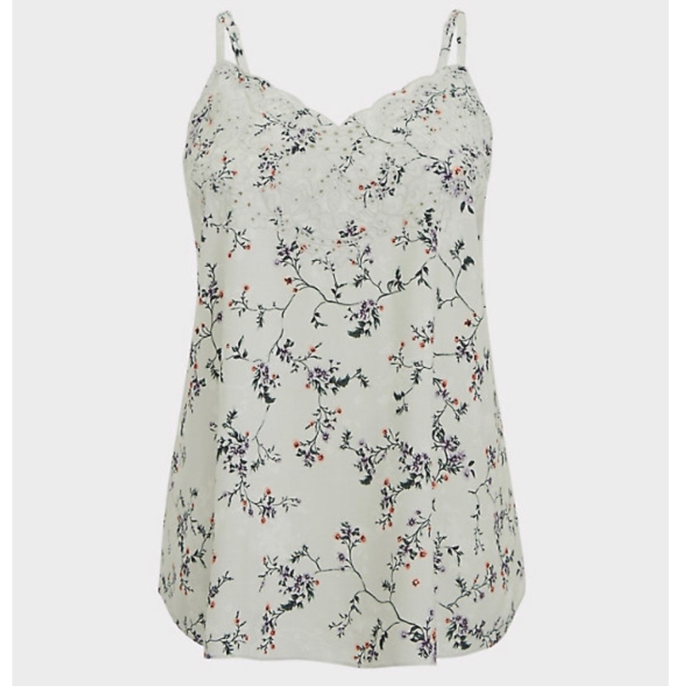 Torrid White Floral Camisole